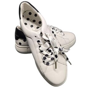 Kate Spade White and Black Polka Dot Sneakers 8B